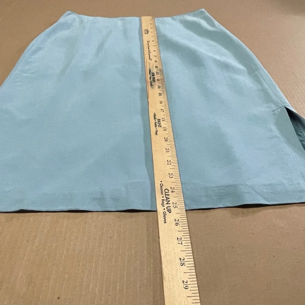 Vintage Tommy Bahama Women's 14 Textured Silk Light Blue Knee‎ Length Skirt